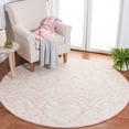 thumbnail image 3 of SAFAVIEH Blossom Travis Damask Area Rug, Pink/Ivory, 6' x 6' Round, 3 of 9