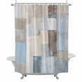 thumbnail image 2 of Abstract Color Block Shower Curtain for Bathroom Decor, Beige Brown Geometric Oil Painting Art Waterproof Fabric Shower Curtain, 36"x78" Set with 12 Hooks, 2 of 9