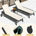 thumbnail image 3 of Uforic Patio Chaise Lounge Set of 3, Aluminum Outdoor Lounge Chairs with Side Table, Padded Fabric, and Wheels, 3 of 5