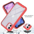 thumbnail image 2 of Dteck with Built-in Screen Protector Case for Apple iPhone 11 6.1-inch,Full Body Protection Hybrid Rugged Shockproof Case Transparent Clear PC Back Cover,Red, 2 of 6