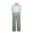 thumbnail image 2 of 3PC Shirt Gray Pants Bow tie Set Baby Boy Toddler Kid Formal Suit Sm-7, 2 of 4