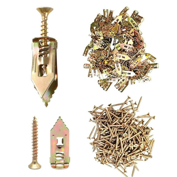 Self-Drilling Anchors Screws, 2025 Upgraded Drywall Expansion Anchor, Dry Wall Anchors and Screws Kit, Metal Drywall Anchor Heavy Duty No Drill Or Holes in Wall (20, 1.18 inchs)