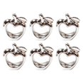 thumbnail image 1 of 6 anillos para servilletas, soporte con hebilla de anillo de servilleta vintage chapado en metal para decoración de mesa de comedor (plata), 1 of 5