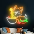 thumbnail image 5 of Handmadetneonsign Fox Eating Ramen Neon Light, Fox Eats Japanese Noodle Led Sign, Fox Japan Ramen, 5 of 5