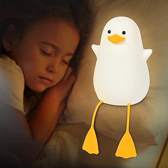 Cute LED Bedroom Night Light, USB Rechargeable Bedside Lamp, 20-Minute Timer, Adjustable Brightness, Smart Touch Control, Kids Safe Nightlight for Bedroom, Nursery, Desk & Gift