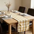 thumbnail image 5 of Checkered Cotton Linen Table Runner Farmhouse Style Dining Table Decor for Indoor Outdoor Use, 5 of 6