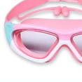 thumbnail image 3 of Gafas de natación para niños, gafas de visión clara, gafas de natación con tapón para los oídos para niños y niñas, naranja y rosa, 3 of 3