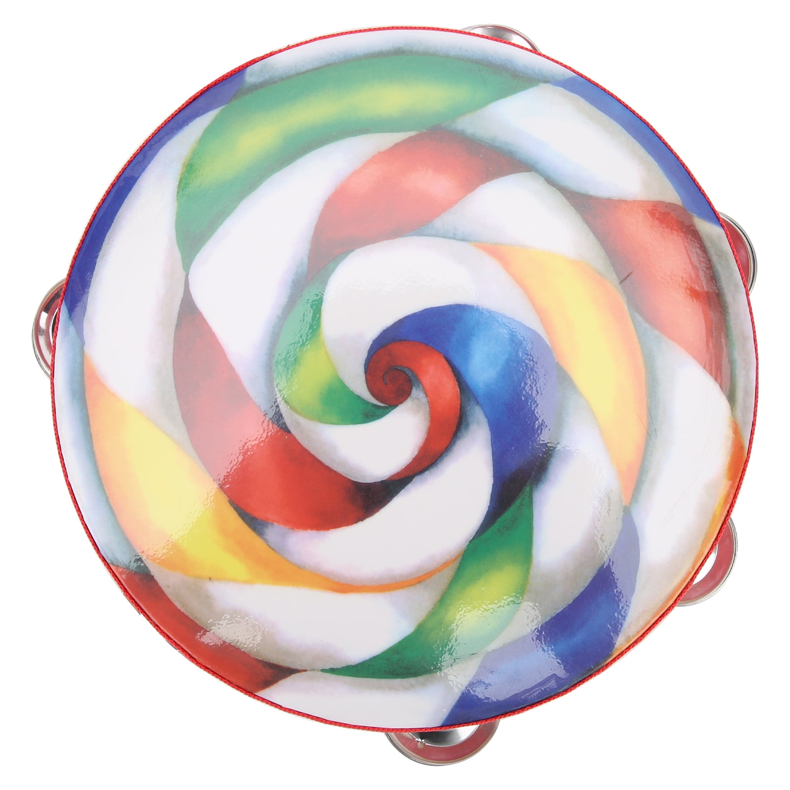 OTYMIOW Tambourin à Main Demi-Lune Multicolore 14PZ Tambourin OTYMIOW Tambourin à Main Demi-Lune Multicolore 14PZ Tambourin