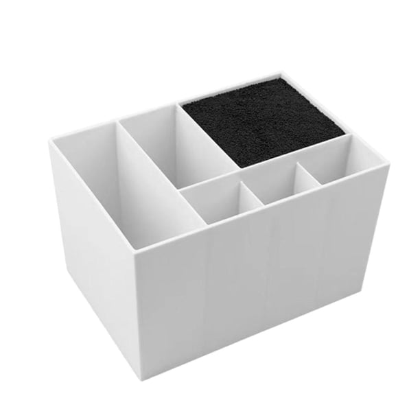 Soporte para tijeras de peluquería, organizador de tijeras de peluquería, antideslizante. Blanco 6 Rejillas