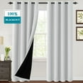 thumbnail image 5 of Primebeau Blackout Curtains with Black Backing, Noise Blocking, Thermal Insulated, 52x96-Inch, Pumice Stone, 2 Panels, 5 of 7