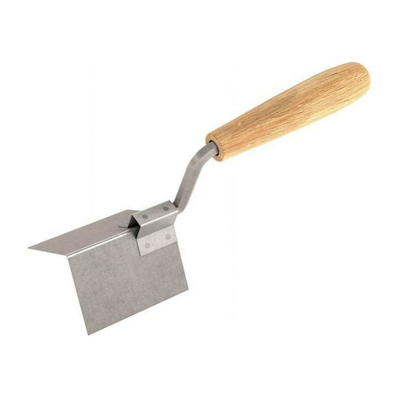 Bon 13-299 Corner Trowel - OutsideStainless Steel 2-inch X 2-inch - Wood Handle