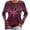 Wine, variant on Breast Cancer Sweatshirts Womens Vintage Loose Fit Casual Pullover Crew Neck Sweatshirt Long Sleeve Tops (XL, Wine)