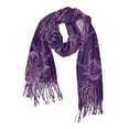 thumbnail image 5 of Women Winter Scarves Fashion Pashmina Shawl Wraps Long Blanket Scarf for Fall Spring Purple Rose Line Art, 5 of 10