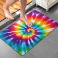 thumbnail image 4 of Colorful Rainbow Tie Dye Spiral Pattern Bathroom Rugs Mat,Non Slip Microfiber Bathroom Rug,Rubber Backing,Soft Bathroom Mats for Bathroom Floor,Tub and Shower,20x32in(50x80cm), 4 of 5