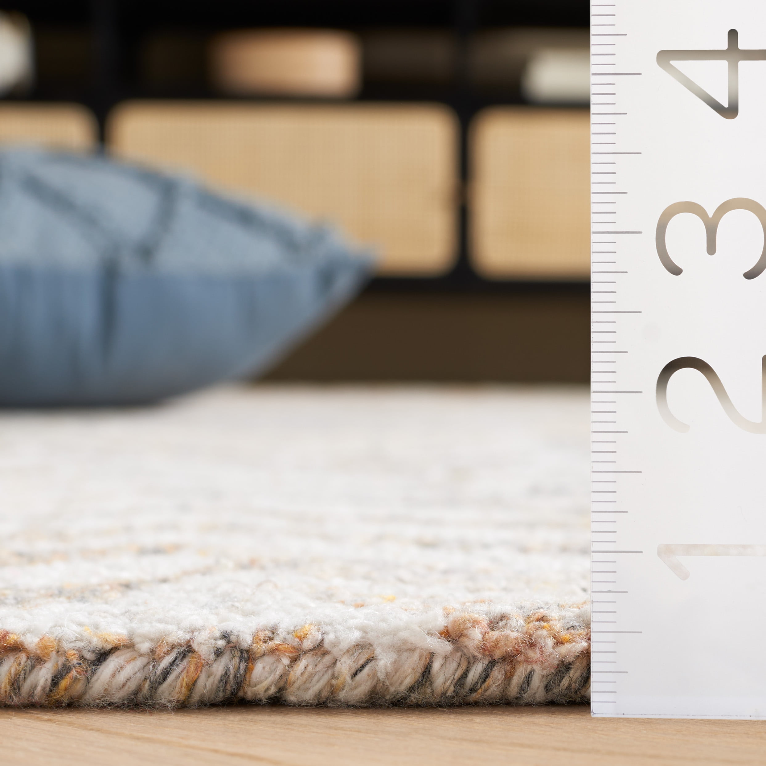 SAFAVIEH Renewal Dennis Chevron Area Rug, Beige/Gray, 6' x 6' Round