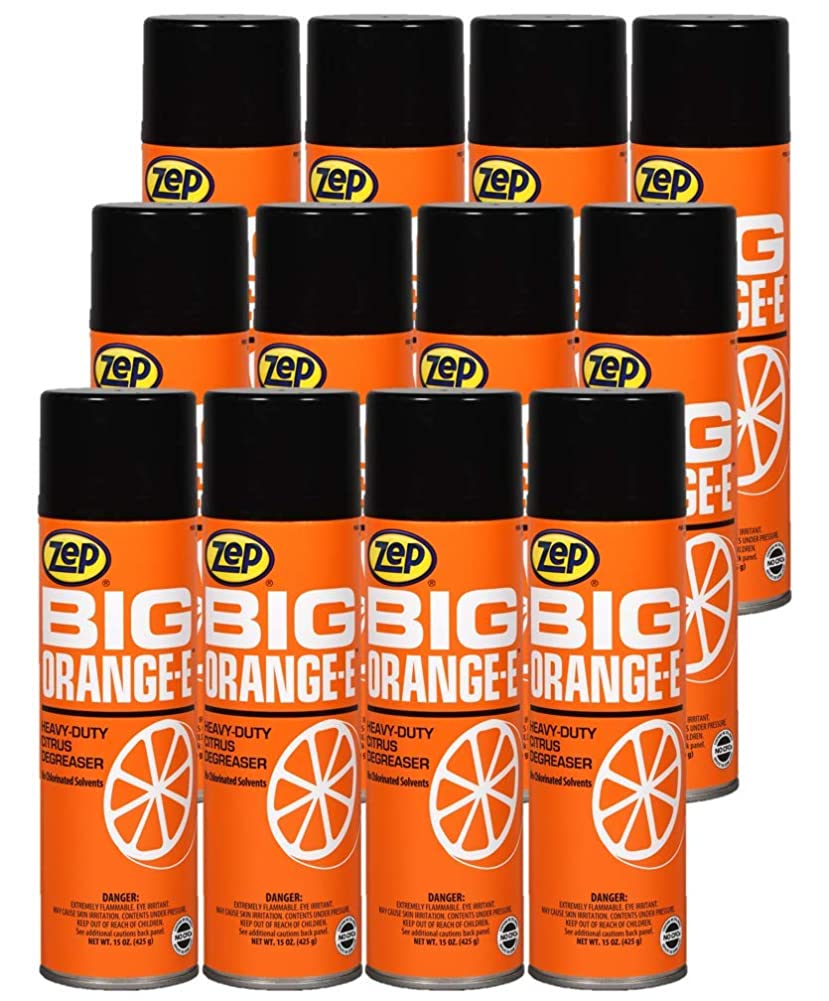 Zep Big OrangeE Industrial Citrus Degreaser 18501 15 Oz Aerosol (Case of 12) Professional
