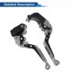 thumbnail image 5 of Palancas de freno y embrague cortas y largas para Kawasaki Z1000SX 2017-2020, palanca de manillar de motocicleta ajustable, aleación de aluminio, cabeza de titanio con mango negro, 5 of 6