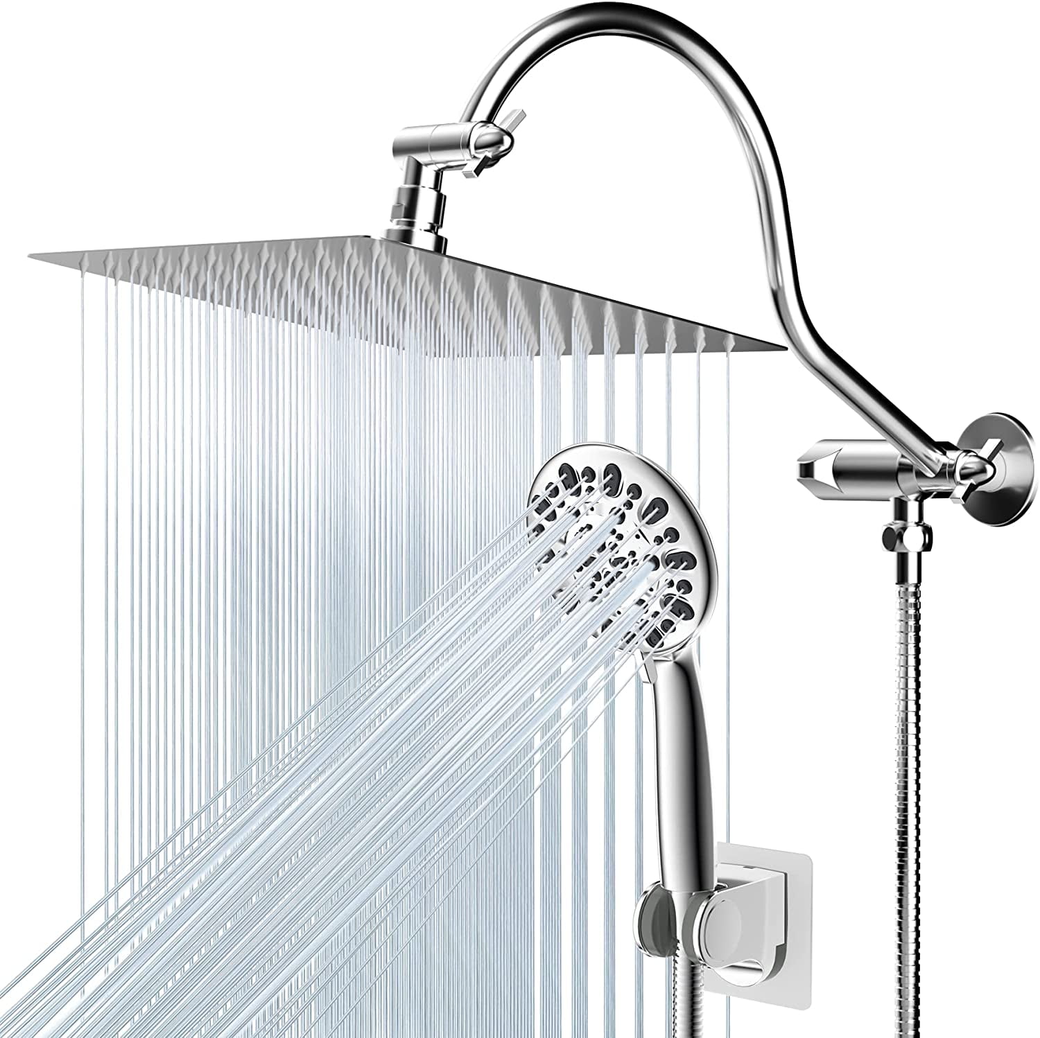 All Metal Shower Head,10InchHigh Pressure Rainfall Shower Head