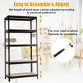 thumbnail image 6 of Costway 5-Tier Metal Storage Shelves 73'' Garage Rack Adjustable, 6 of 12