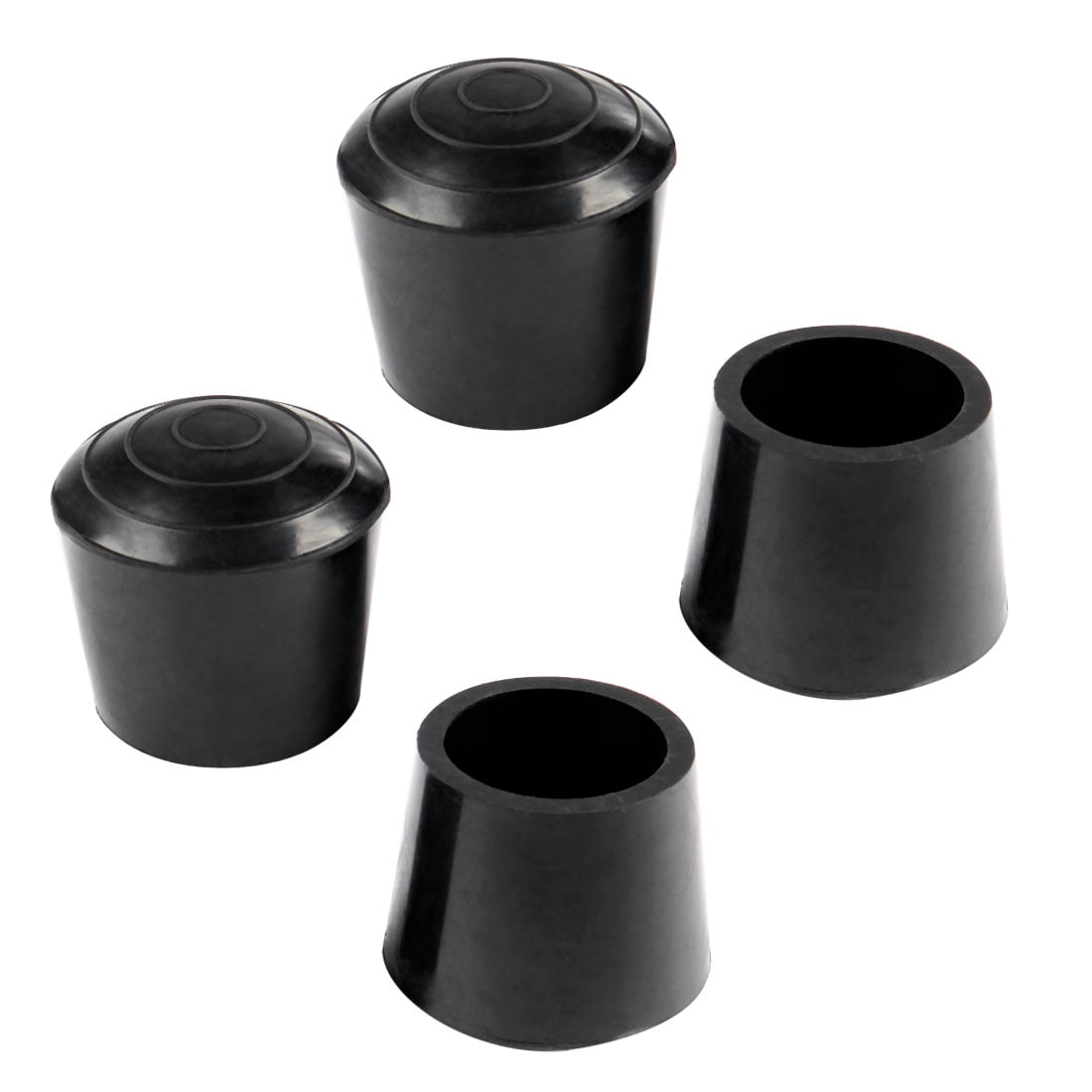 4pcs Black Rubber Machine Foot Pad Non-slip Furniture Table Conical Protector 