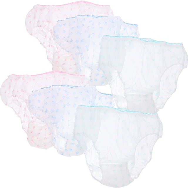 EeaseMX 7 piezas de ropa interior desechable para embarazadas, transpirable, con estampado no tejido, bragas para mujeres embarazadas, para viajes, menstruación, uso diario, talla M