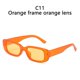 thumbnail image 1 of Gafas de sol cuadradas clásicas para mujer, lentes de sol rectangulares, pequeñas, de viaje, de marca hola suerte  unisex, 1 of 2