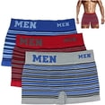 thumbnail image 1 of Goyoma Lot 3-6 Pack Mens Underwear Boxer Briefs pack ,Microfiber Boxer Briefs Underwear Compression Stretch Sport Flex, 1 of 5