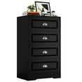 thumbnail image 6 of Walsunny 4 Drawer Black Vertical Dresser Modern Storage Cabinet with Handle-Drawer Chest Wood Organizer for Living Room, 6 of 9
