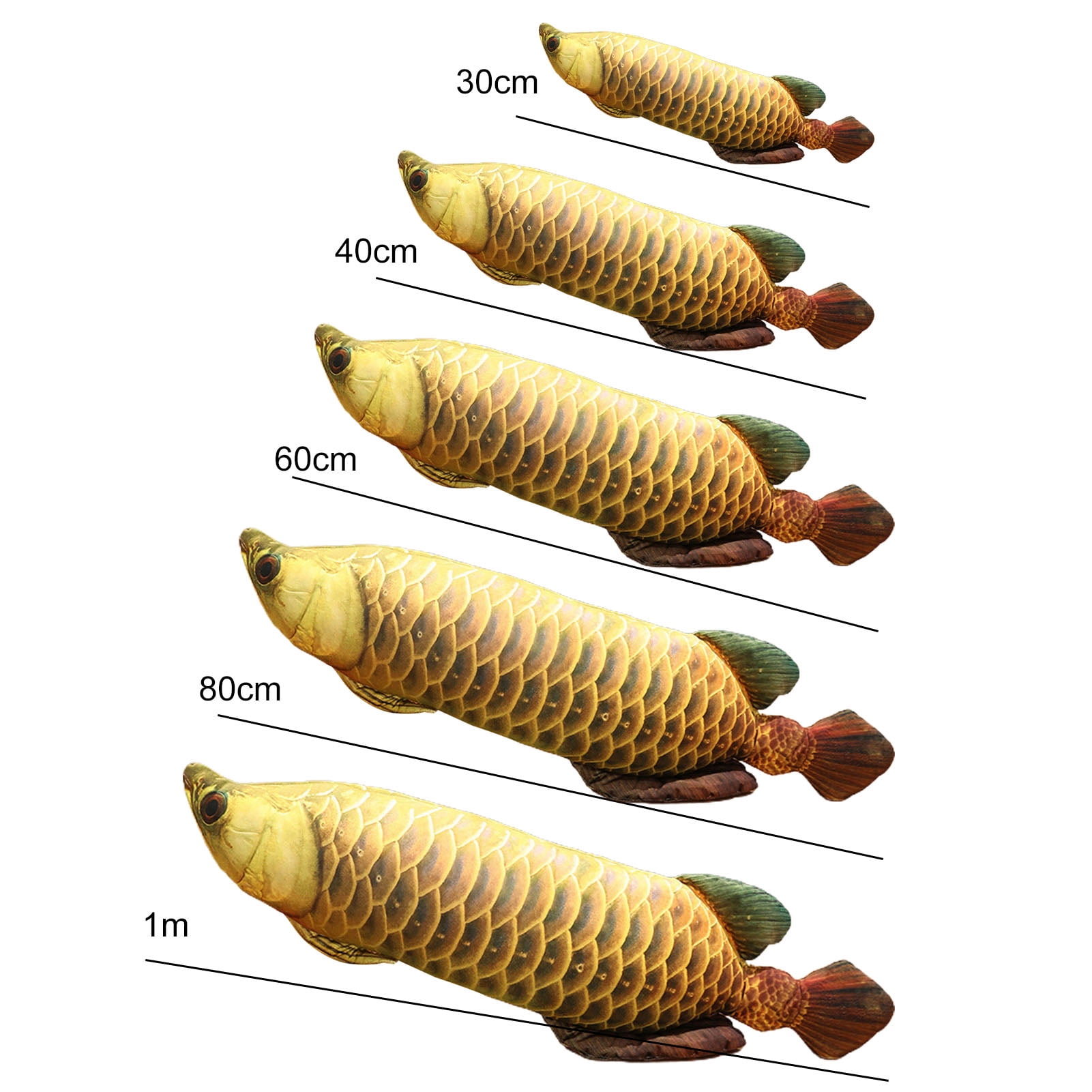Oreiller Poisson Koi Géant 76 Cm – Peluche Super Douce – Déco Et Câlin – Housse Amovible