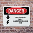 thumbnail image 5 of Underground Cable Call Before Digging #811 OSHA Danger Rigid Plastic Sign 14 Inch x 10 Inch - 10 Pack, 5 of 8