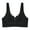 #2_Black, variant on Women's Deep V Bralette - Floral Lace Push Up Bralette | Wireless Plunge Bra with Racerback Crop Top Design