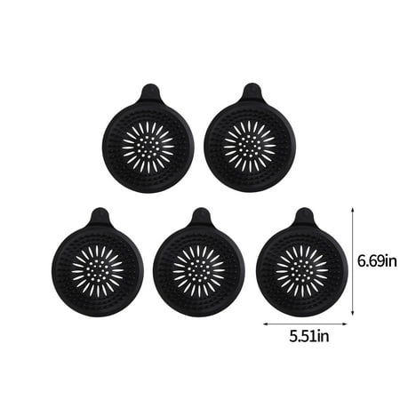 

KQJQS Drainage Outlet 5 Pack Durable Silicone Like Shower Drainage Cover Catchers For Tubs Sinks Showers And Tubs-Home Necessity Drainage Covers To Help Clogs