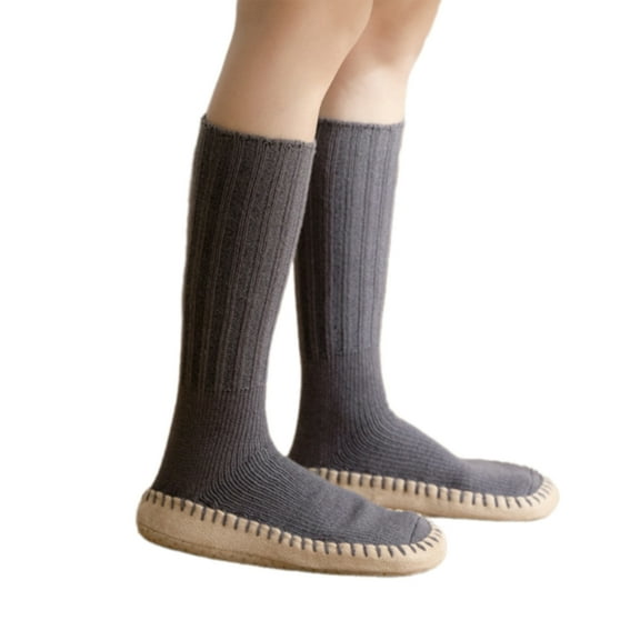 Winter Floor Socks Nonslip Bottom Knitted Long Tube Socks Slipper Stockings