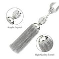 thumbnail image 3 of Limei 2 Pack Curtain Tiebacks Tassels Curtain Tie Backs Curtain Holdbacks Beads Ball Rope Curtain Ties Drapes for Living Room Office Decor, Silver, 3 of 7