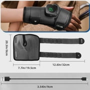 Wrist Heating Pad, Cordless Heated Wrap Brace, Heated Wrist Wrap with 3 Heat Levels, Hand Heating Pad, Hand Brace for Support,Gifts for Family, Travel Right Hand(Gray)