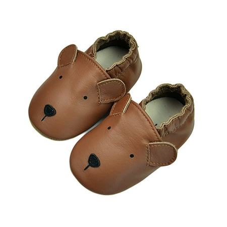 

BOBOGOJP Toddler Boys & Girls Shoes Soft Sole Toddler Slip On Newborn Crib Casual Sneaker (Brown 5)