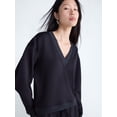 thumbnail image 4 of Scoop Women's and Women's Plus V-Neck Sweatshirt, Sizes XS-4X, 4 of 5
