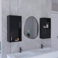 thumbnail image 2 of TUHOME Oba Medicine Cabinet Black Engineered Wood, 2 of 6