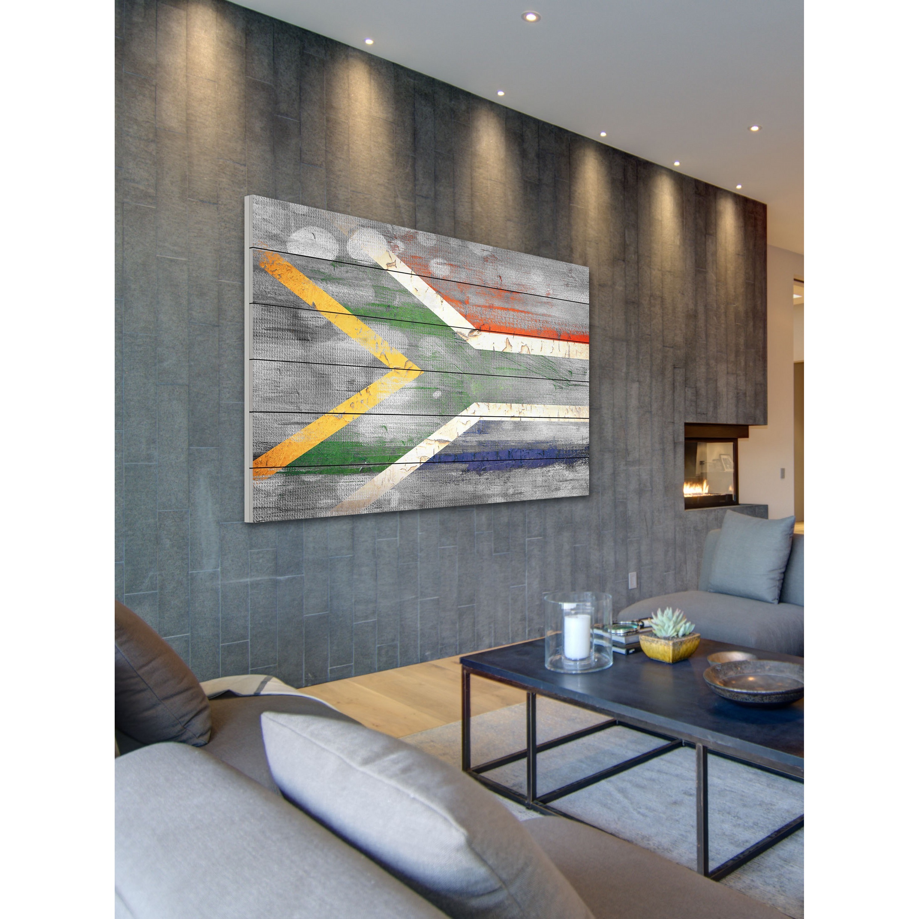 Parvez Taj "Fly Africa" Print on White Wood
