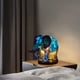 thumbnail image 5 of Lámpara de vidrieras Luz de mesa retro, vidrieras de resina, luz de noche, adorno para el hogar (elefante), 5 of 5