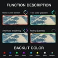 thumbnail image 5 of Blue Wavy Vintage RGB Gaming Mouse Pad Large Keyboard Mat Rubber Base 13 Light Modes, 5 of 6