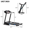 thumbnail image 2 of Electric Treadmill with 15% Automatic Incline, Foldable 3.25HP Workout Running Machine Walking, Double Running Board Shock Absorption Pulse Sensor Bluetooth Speaker APP ，For Home, 2 of 9