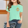 thumbnail image 5 of SXcggal Girls Short Sleeve Shirts Kids Summer Tops Crewneck Tees 3 13 Years Beautiful Cute Casual Girl Top, 5 of 6
