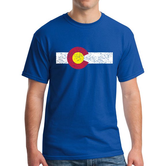 Colorado State Flag T-Shirt Fun Gifts Vintage Royal Blue 3XL