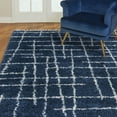 thumbnail image 5 of Gertmenian Thayer Benson Shag Abstract Navy Gray Area Rug, 9x13, 5 of 6