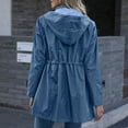 thumbnail image 3 of Niaviben Windbreaker for Women Womens Windbreaker Jacket with Hood Lightweight Breathable Rain Jackets for Women Trench Coat Long Trench Coat for Women Womens Shirts Dressy Casual Navy M, 3 of 7