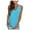 Blue, variant on Womens Summer Tank Tops Casual Solid V-Neck Sleeveness Tops Loose Vest Blouses