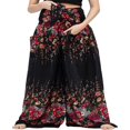 thumbnail image 3 of Femmes Boho Beach Pants Femme Taille Haute Décontracté Évasé Jambe Large Droite Impression Pantalon de Plage, 3 of 7