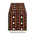 thumbnail image 3 of Halloween Ghost Table Runner, Black Orange Bat Spider Web Pattern Table Runner, Holiday Tabletop Decor, for Halloween Dinner Party, Home, Kitchen Decoration, 3 of 7