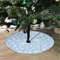thumbnail image 2 of FMSHPON Christmas Snowflakes Light Blue Xmas Christmas Tree Skirt Stand Mat for Holiday Party Decoration Indoor Outdoor 36 inches, 2 of 3